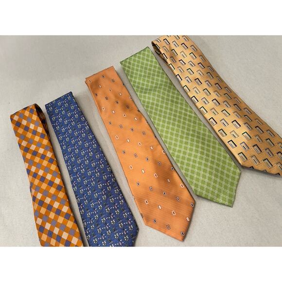 Lot Of 5 Meeting Street, M Kors, Vineyard Vines 100% Silk Neck Ties- Bright Fun! - Picture 8 of 14